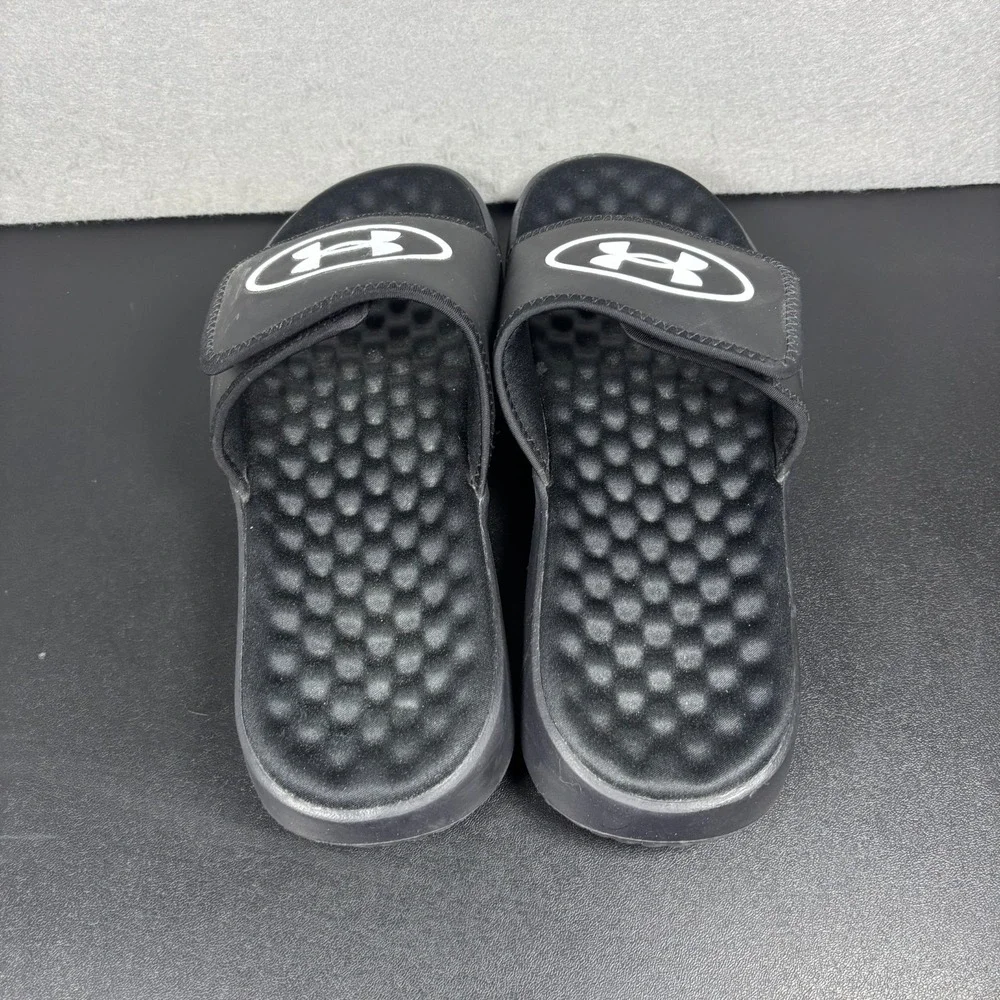 Under Armour Ignite Pro 8 Black Memory Foam Slides Mens Size 11 Slip On Shoes
